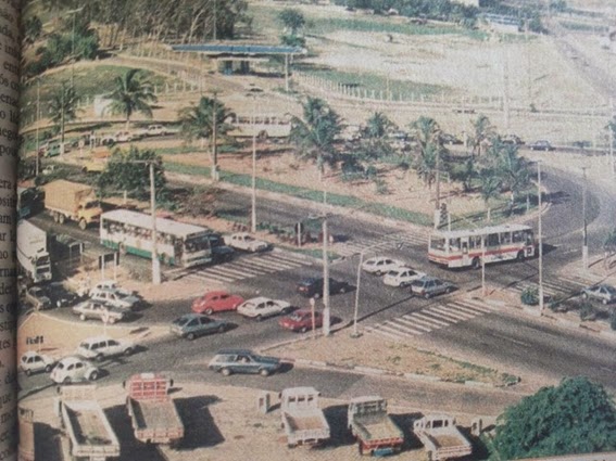Avenida Salgado Filho na década de 70/80 (Foto: RN Ônibus Clube)