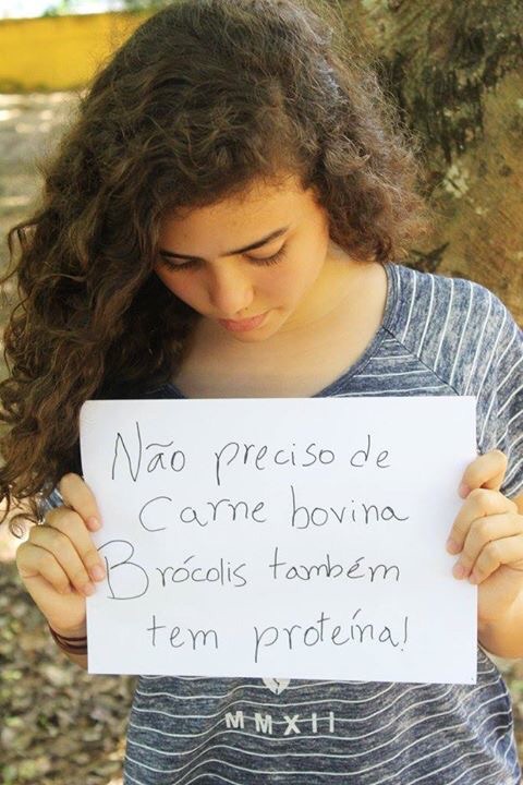 "Não preciso de carne bovina. Brócolis também tem proteína"